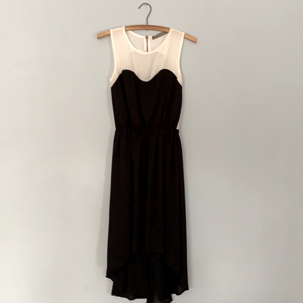 High Low dress with heart cutout